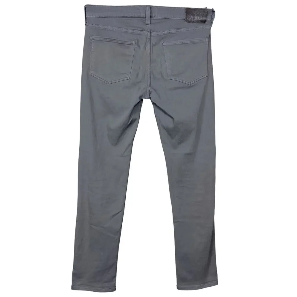 Paige Denim Men's 33x32 Lennox Slim Straight Gray Stretch Casual Jeans Pants